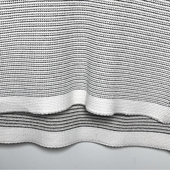 WHITE & WARREN Knit Ribbed Striped Sleeveless Midi Dress Coastal Nautical - Picture 8 of 13